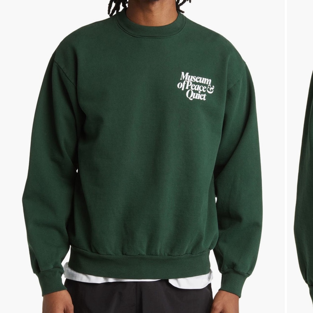 Museum of Peace & Quiet Forest Green Crewneck Sweatshirt